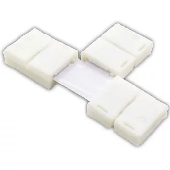   TRACON LSZTT8 - Forrasztás nélküli "T" gyorscsatl. egyszínű LED szalagokhoz W=8 mm, 2P