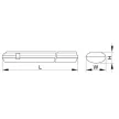 TRACON LV1548 - Védett LED ipari lámpatest 230VAC, 48W, 4000 K, 4000 lm, IP65, EEI=F