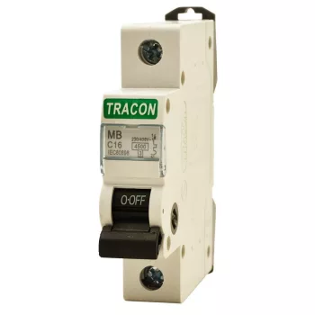   TRACON MB-1C-13 - Kismegszakító, 1 pólus, C karakterisztika 13A, 4,5 kA