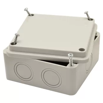   TRACON MED10105 - Elektronikai doboz, világos szürke, teli fedéllel 100×100×50mm, IP54