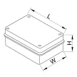 TRACON MED10105 - Elektronikai doboz, világos szürke, teli fedéllel 100×100×50mm, IP54
