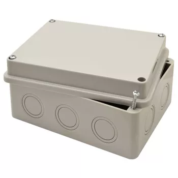   TRACON MED15117 - Elektronikai doboz, világos szürke, teli fedéllel 150×110×70mm, IP54