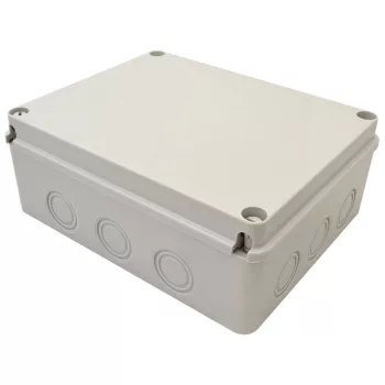   TRACON MED25209 - Elektronikai doboz, világos szürke, teli fedéllel 250×200×90, IP67