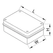 TRACON MED884 - Elektronikai doboz, világos szürke, teli fedéllel 80×80×40mm, IP44