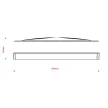 TRACON MFK30CCT - LED mennyezeti lámpa színhőállító kapcsolóval 230V,50Hz,30W, 3000lm, 3000K/4000K/6500K, IP65,D=300mm,EEI=F