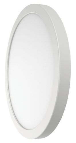 TRACON MFP18NW - Kerek mennyezeti lámpa, króm kerettel 230V, 50Hz, 18W, 1500lm, 4000K, D=225mm, EEI=G