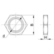 TRACON MG-50-A - Metrikus rögzítőanya M50×1.5mm