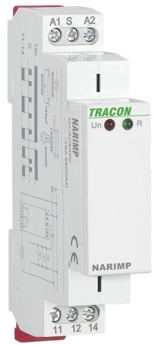 TRACON NARIMP - Impulzusrelé AC230V, 16A/AC1/230V, l=max.5m (AC)