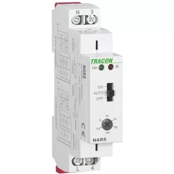   TRACON NARS - Lépcsőházi időkapcsoló AC 230V, 0,5s-20min, 16A/AC1, 250VAC/24VDC