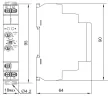 TRACON NARV1 - Feszültségfigyelő relé 1 fázisra AC/DC 110-240V, U> U< = 65-260V, t=0,1-10s
