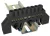 TRACON NPE-BK6-8 - Szigetelt földelősín (N/PE), fekete 230/400VAC, 63A, 6×9mm, 8P, IP20
