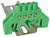 TRACON NPE-G6-4 - Szigetelt földelősín (N/PE), zöld 230/400VAC, 63A, 6×9mm, 4P, IP20