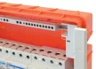 TRACON NPE-Z-38 - Szigetelt földelősín (N/PE) EDSS-18/. mod.elosztóhoz 230/400VAC, 100A, 13,7×26,6mm, L=360 mm, 38P, IP20