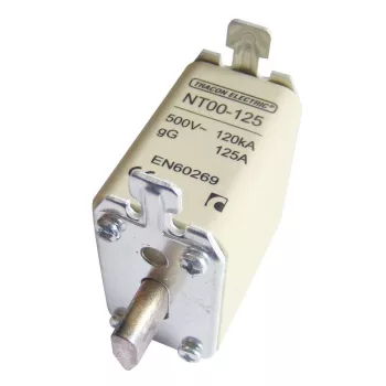   TRACON NT00-125 - Késes biztosító Un=500V AC, 125A, 00, 120kA/500VAC, gG