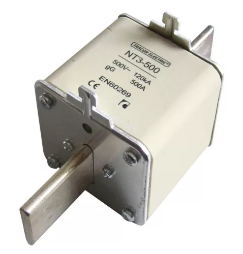 TRACON NT3-425 - Késes biztosító Un=500V AC, 425A, 3, 120kA/500VAC, gG