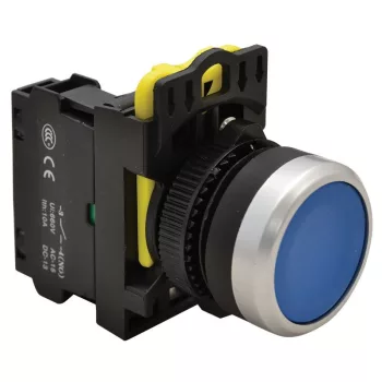   TRACON NYG3-B - Egyszerű nyomógomb, kék 1×NO, 5A/230V AC-15, IP65