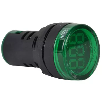   TRACON NYG3-VG - Feszültségmérő, LED jelzőfény,zöld 24-500VAC, d=22mm