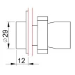 TRACON NYGBA4222P - Jelölt nyomógomb, fémalapra szerelt, piros, (fehér 0) 1×NC, 3A/240V AC, IP42