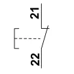 TRACON NYGBS142P - Reteszelt gombafejű vészgomb, fémalap, piros, kulcsos 1×NC, 3A/400V AC, IP42, d=40mm