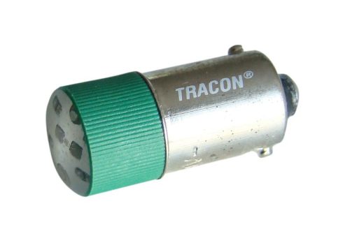 TRACON NYGL-ACDC230G - LED-es jelzőizzó, zöld 230V AC/DC, Ba9s