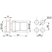 TRACON NYKK8465 - Kettős BE-KI nyomógomb, fémalap, zöld+piros jelzőfény kiálló 1×NC+1×NO, 3A/400V AC, IP42