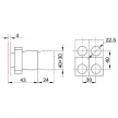 TRACON NYLBV854P - Jelzőlámpa, műanyag testű, piros, transzformátorral 0,4A/230V AC, d=22mm, IP42, NYGI6