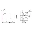 TRACON NYLBV874P - Jelzőlámpa, műanyag testű, piros, transzformátorral 0,4A/400V AC, d=22mm, IP42, NYGI6