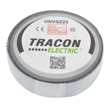   TRACON ONVSZ25 - Önvulkanizáló szalag, fekete 10m×25mm, -40°C-75°C