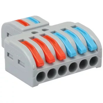   TRACON OVO2P26 - Többpólusú csavar nélküli vezetékösszekötő, nyitható 0,5-4mm2, 32A, 400VAC 2P