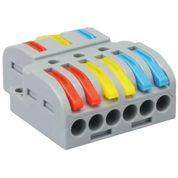   TRACON OVO3P36 - Többpólusú csavar nélküli vezetékösszekötő, nyitható 0,5-4mm2, 32A, 400VAC 3P