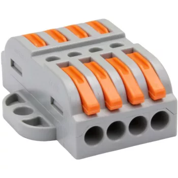   TRACON OVOFT44 - Csavar nélküli vezetékösszekötő, toldó, nyitható 0,5-4mm2, 32A, 400VAC 4P