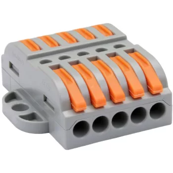   TRACON OVOFT55 - Csavar nélküli vezetékösszekötő, toldó, nyitható 0,5-4mm2, 32A, 400VAC 5P