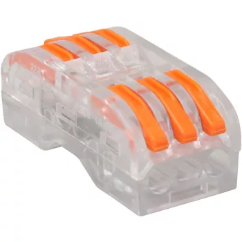   TRACON OVOTT33 - Csavar nélküli vezetékösszekötő, toldó, nyitható, átlátszó 0,5-4mm2, 32A, 400VAC 3P