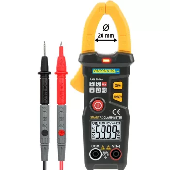   TRACON PAN200A+ - Digitális lakatfogó ACV/DCV 600V , ACA 200A, R, Hz,d=20mm