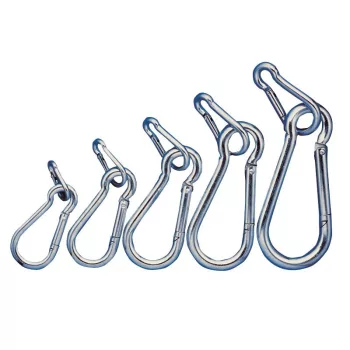 TRACON RKARA5 - Karabiner, rugós, acél d=5mm, 500N
