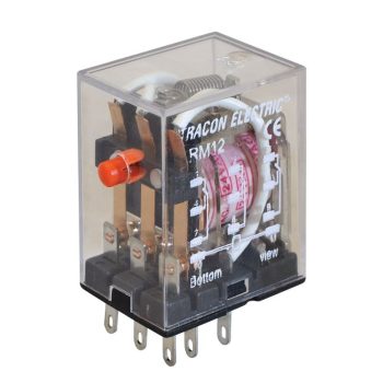   TRACON RM12-12AC - Miniatűr relé 12V AC / 3×CO, (3A, 230V AC / 28V DC)