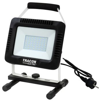   TRACON RSMDAW30W - Hordozható LED szerelő fényvető 220-240 VAC, 30W, 2400lm, IP65, 4000K, EEI=G