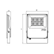 TRACON RSMDG100W - LED fényvető állítható színhőmérséklettel 200-230VAC,50Hz,100W,11500lm,3000-6000K,IP66,EEI=E