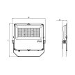 TRACON RSMDG150W - LED fényvető állítható színhőmérséklettel 200-230VAC,50Hz,150W,17250lm,3000-6000K,IP66,EEI=E