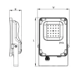 TRACON RSMDG20W - LED fényvető állítható színhőmérséklettel 200-230VAC,50Hz,20W,2300lm,3000-6000K,IP66,EEI=E