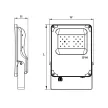 TRACON RSMDG30W - LED fényvető állítható színhőmérséklettel 200-230VAC,50Hz,30W,3450lm,3000-6000K,IP66,EEI=E