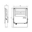 TRACON RSMDG50W - LED fényvető állítható színhőmérséklettel 200-230VAC,50Hz,50W,5750lm,3000-6000K,IP66,EEI=E