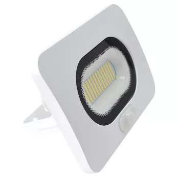   TRACON RSMDLFM50 - SMD fényvető mozgásérzékelővel, fehér 50W, 4000K, IP65, 220-240V AC, 4000lm, 110°, 3-10m, EEI=G