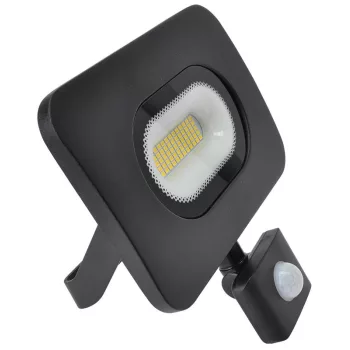   TRACON RSMDLM30H - SMD fényvető mozgásérzékelővel, fekete 220-240V,30W,4000K,IP65,2700lm,,120°, 10s-7min, 3-10m, EEI=F