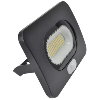   TRACON RSMDLM50 - SMD fényvető mozgásérzékelővel, fekete 220-240V AC, 50W, 4000K, IP65, 4000lm, 110°, 3-10m, EEI=G
