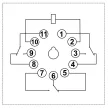 TRACON RT11-12AC - Ipari teljesítmény relé 12V AC / 3×CO (10A, 230V AC / 28V DC)