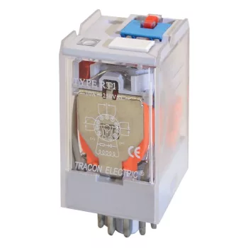   TRACON RT11-12DC - Ipari teljesítmény relé 12V DC / 3×CO (10A, 230V AC / 28V DC)