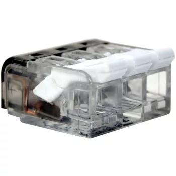   TRACON RVON3 - Csavar nélküli vezetékösszekötő, nyitható átlátszó 0,2-4mm2, 32A, 450VAC 3P