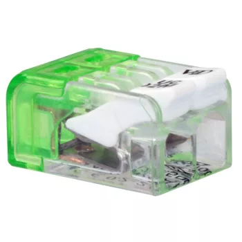   TRACON RVONK2 - Csavar nélküli vezetékösszekötő, nyitható átlátszó 0,2-2,5mm2, 24A, 450VAC 2P