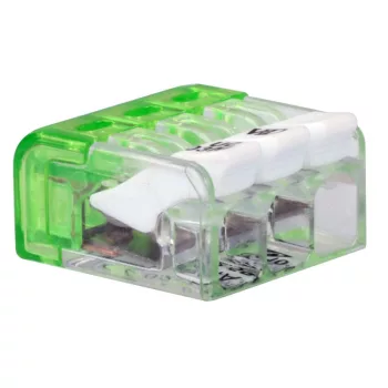   TRACON RVONK3 - Csavar nélküli vezetékösszekötő, nyitható átlátszó 0,2-2,5mm2, 24A, 450VAC 3P